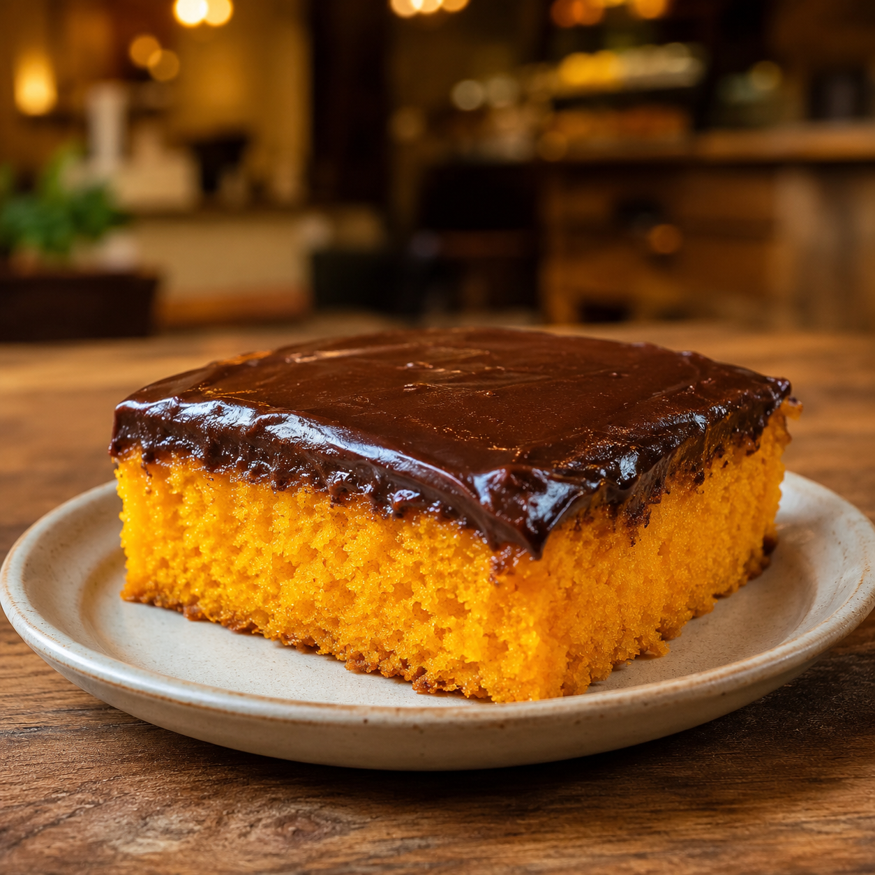 Bolo de cenoura com chocolate